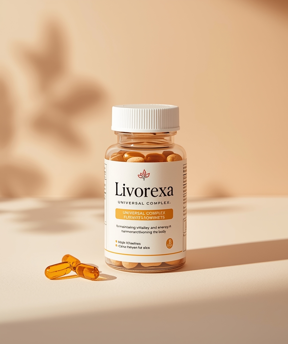 Livorexa universal complex supplement bottle with natural ingredients